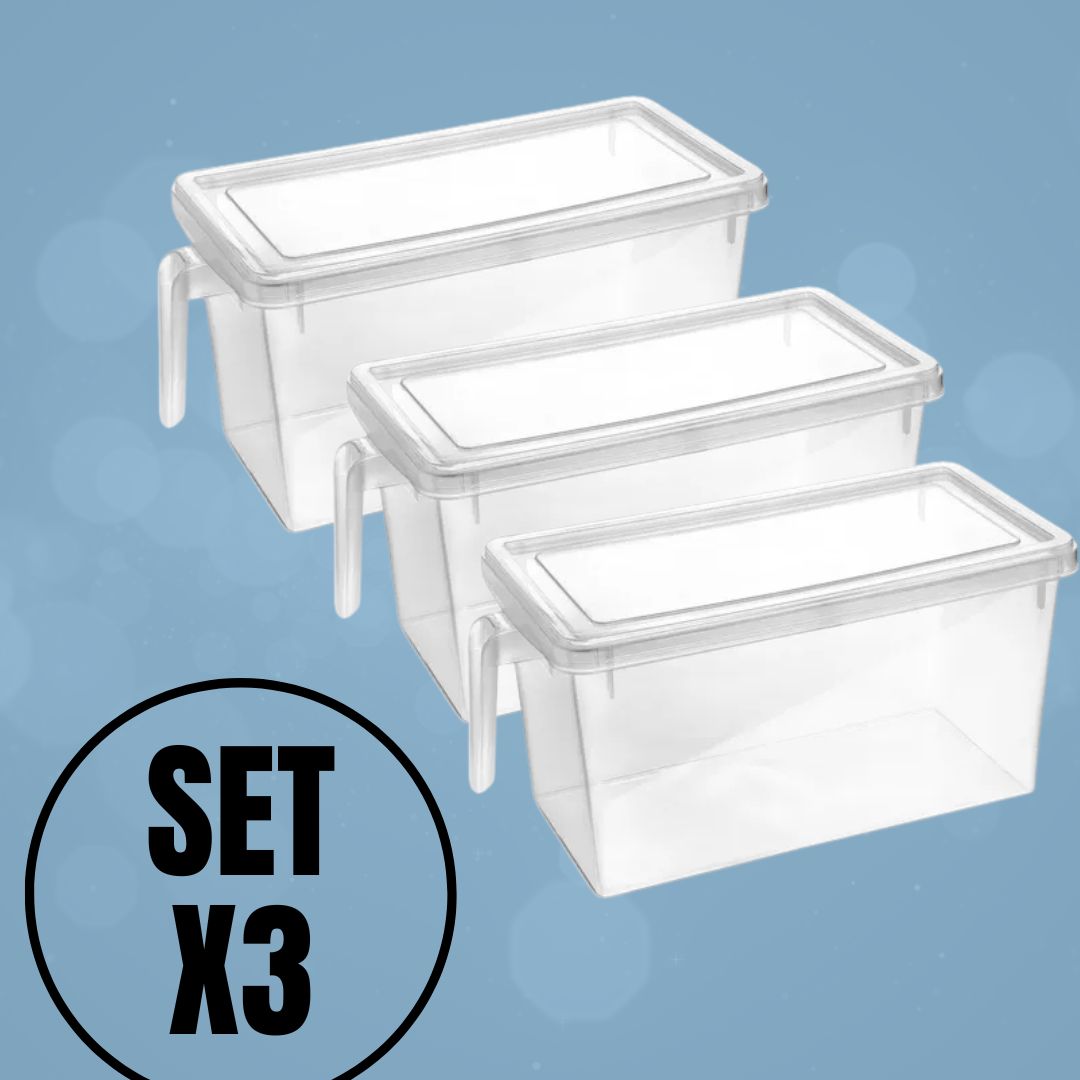 SET X 3 CONTENEDORES ORGANIZADORES PARA COCINA