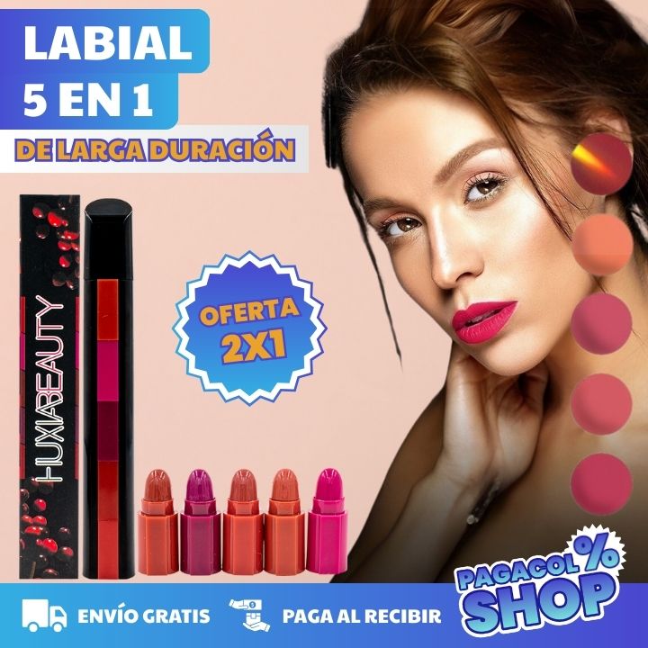 LABIAL 5 TONOS EN 1- LA MAGIA DE RENOVAR TU LOOK AL INSTANTE