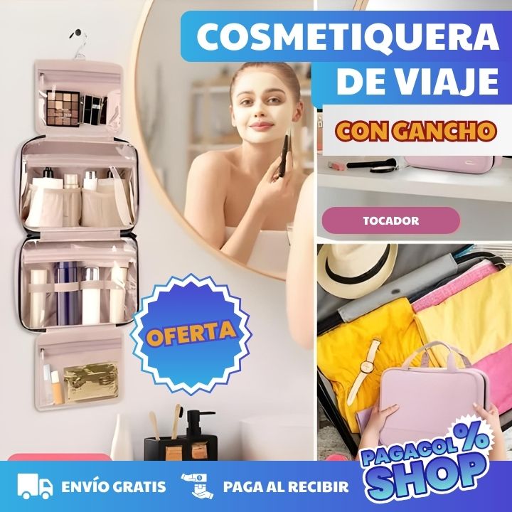 TRAVELGLOW™️AMPLIA COSMETIQUERA DE VIAJE - LLEVA SIEMPRE LO QUE NECESITAS